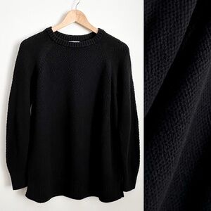 Old Navy black cotton waffle knit sweater